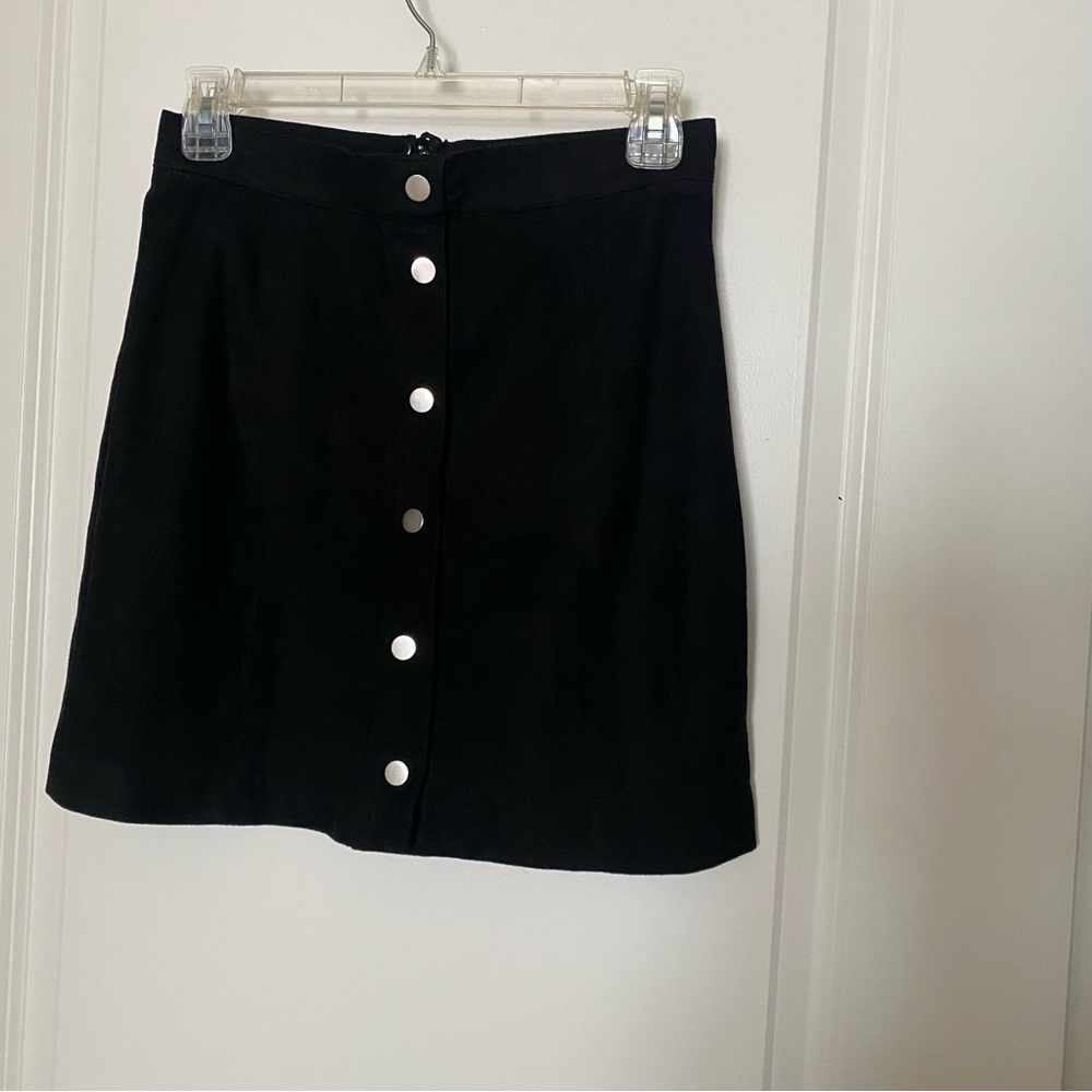 H&M Black Suede Skirt